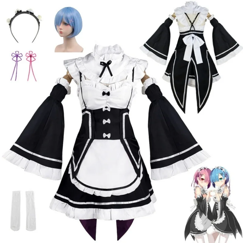 Re Zero Rem Wig - Rem Ram Anime Re:Life in a
