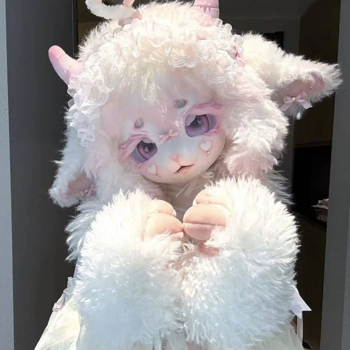 Anime Cosplay Costumes Female - Handmade Kig Fursuit Head, Cute Sheep