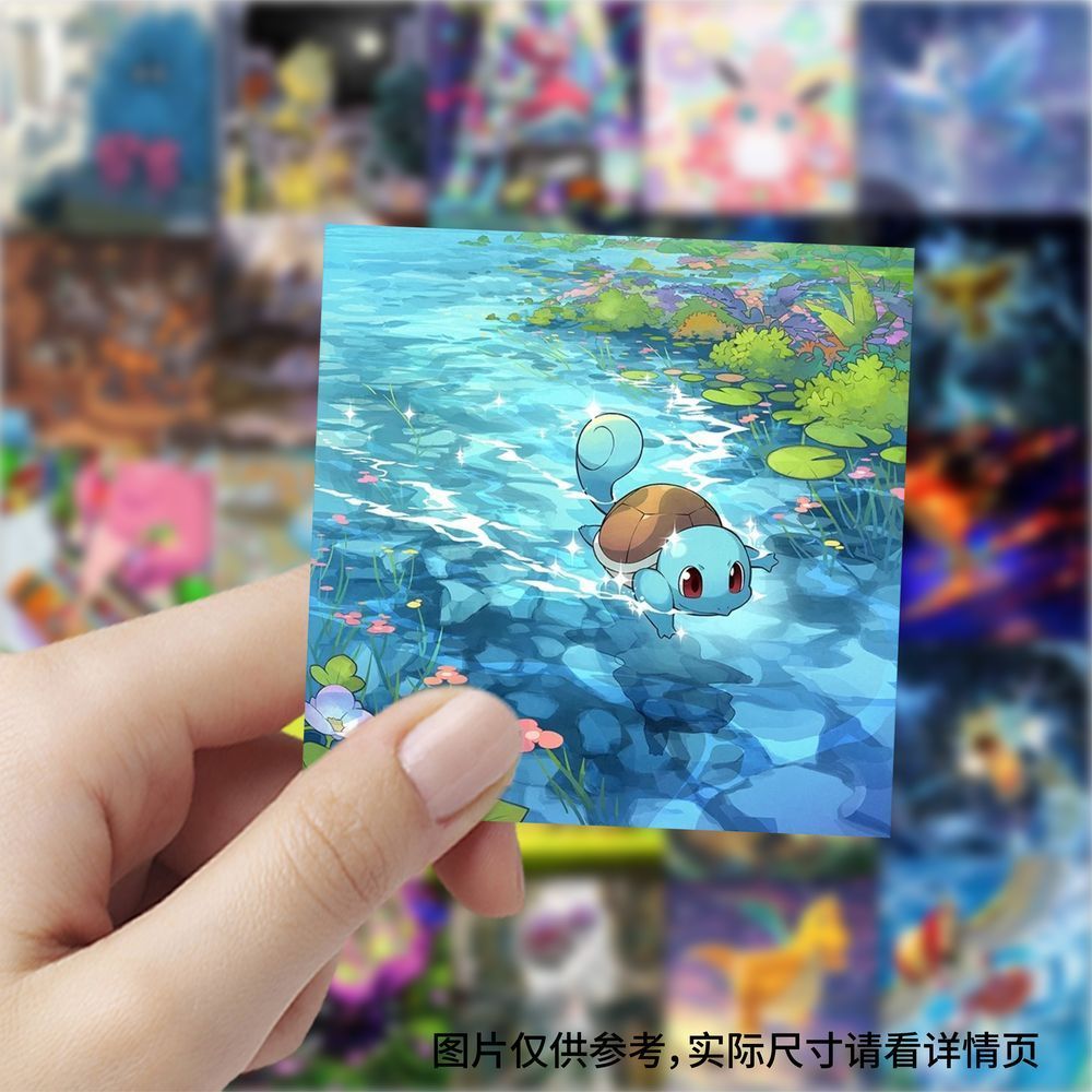 Anime Cosplay Diy - 177pcs Pokémon card square stickers, childhood