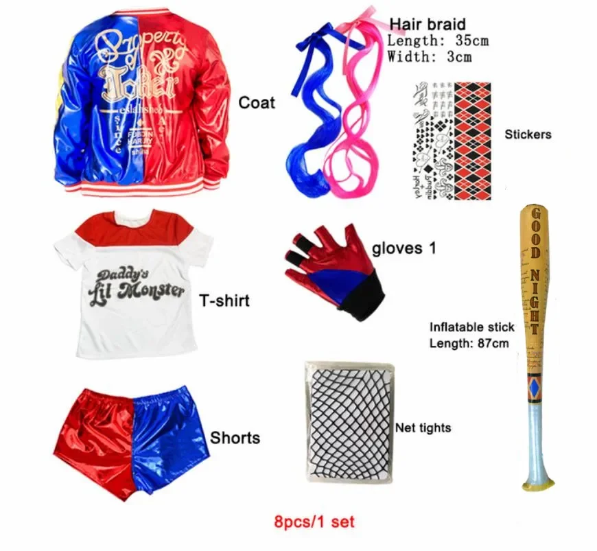 Anime Harley Quinn Cosplay - Halloween 2025 Harley Costumes Cosplay Suicide
