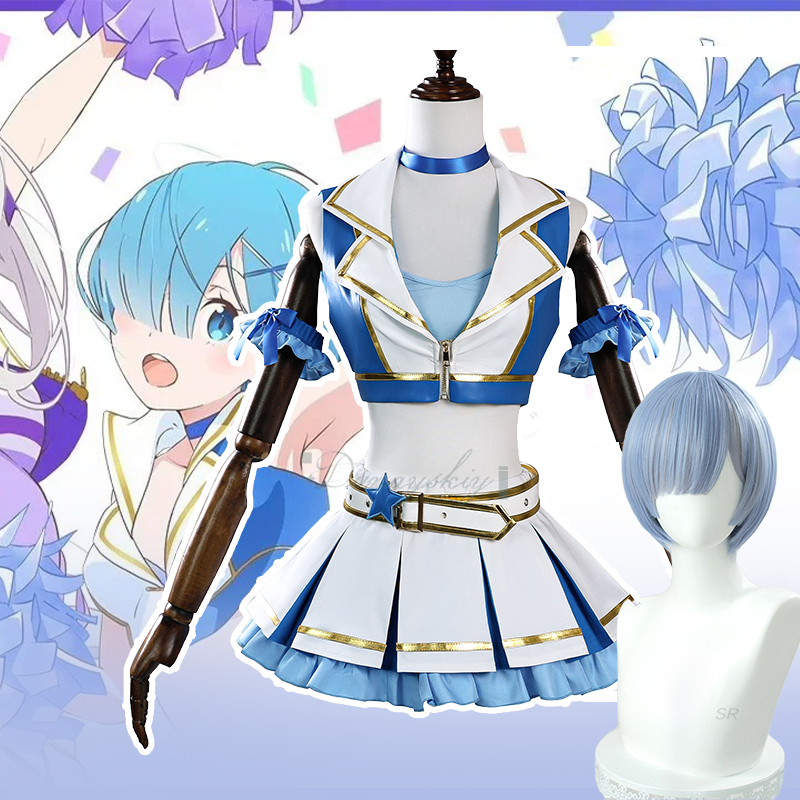 Re Zero Rem Wig - Rem Cosplay Costume Anime Re:Life in