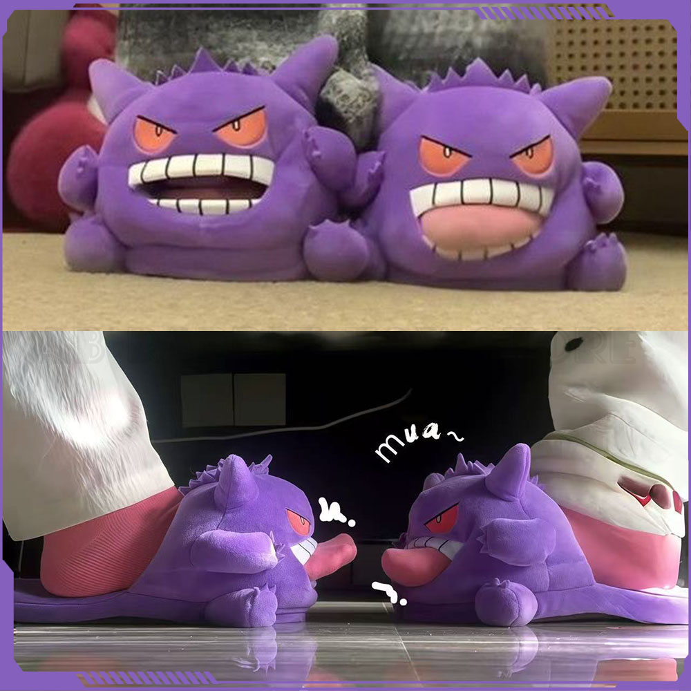 Anime Cosplay For Couples - New Gengar Anime Figure Plush Slippers