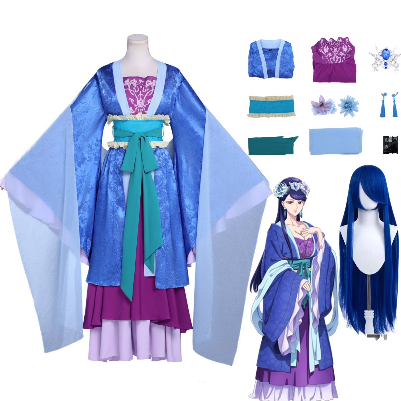 Anime Cosplay In Chinese - Lihua Cosplay Costume Rifa Traditional Chinese