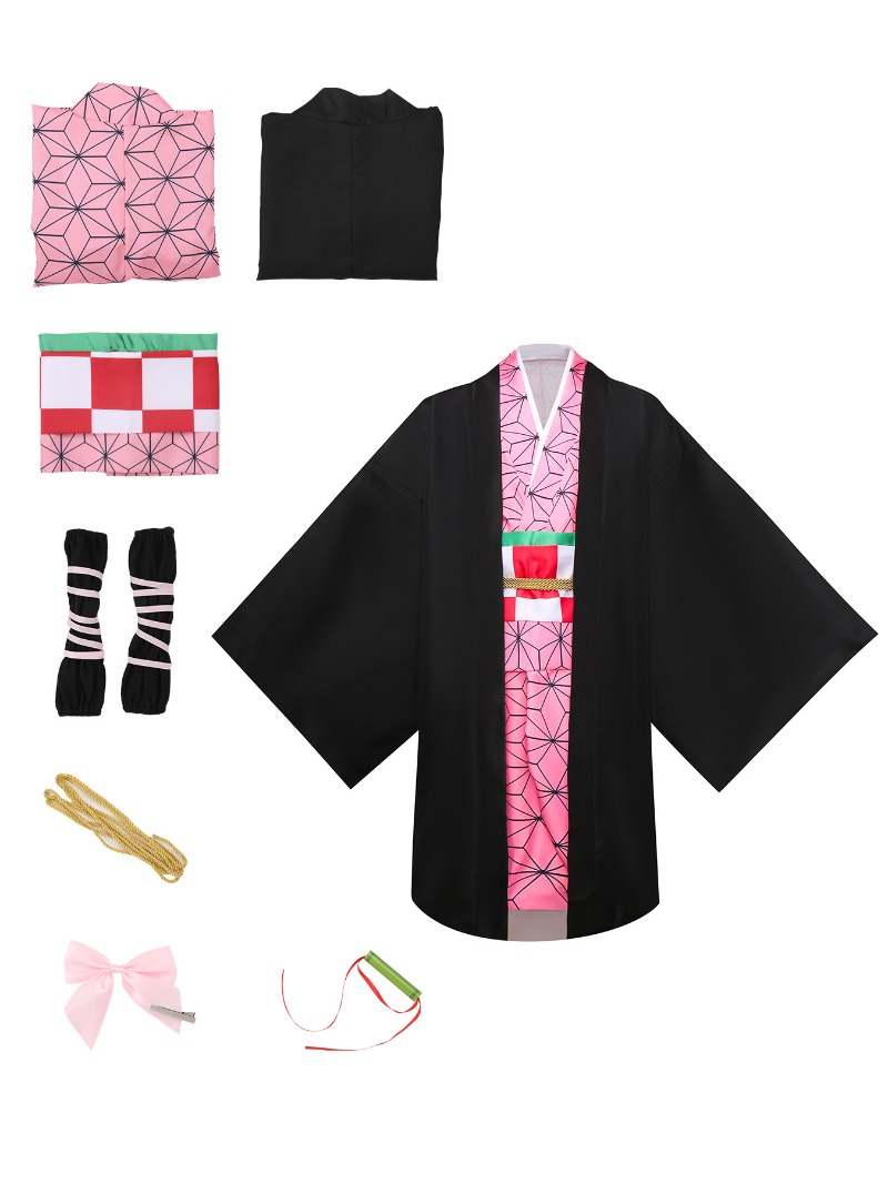 Kimetsu No Yaiba Cosplay Kimon - Anime Cosplay Nezuko ulasan dan harga