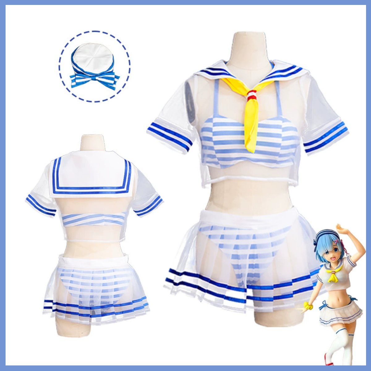 XqAnime Re:Life in A Different - Re Zero Rem Wig ulasan dan harga