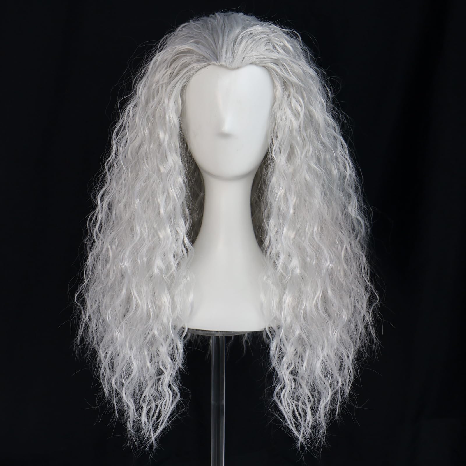 Fluffy white witch corn perm l - Anime Cosplay Face ulasan dan harga
