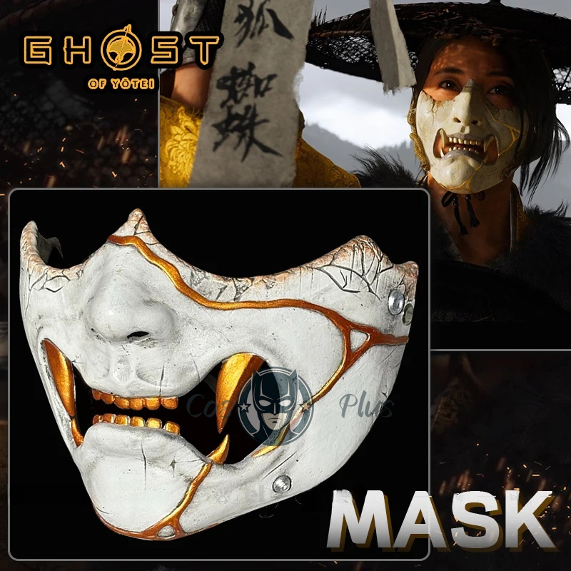Game Ghost of Yotei Atsu Mask  - Anime Cosplay Outfit ulasan dan harga