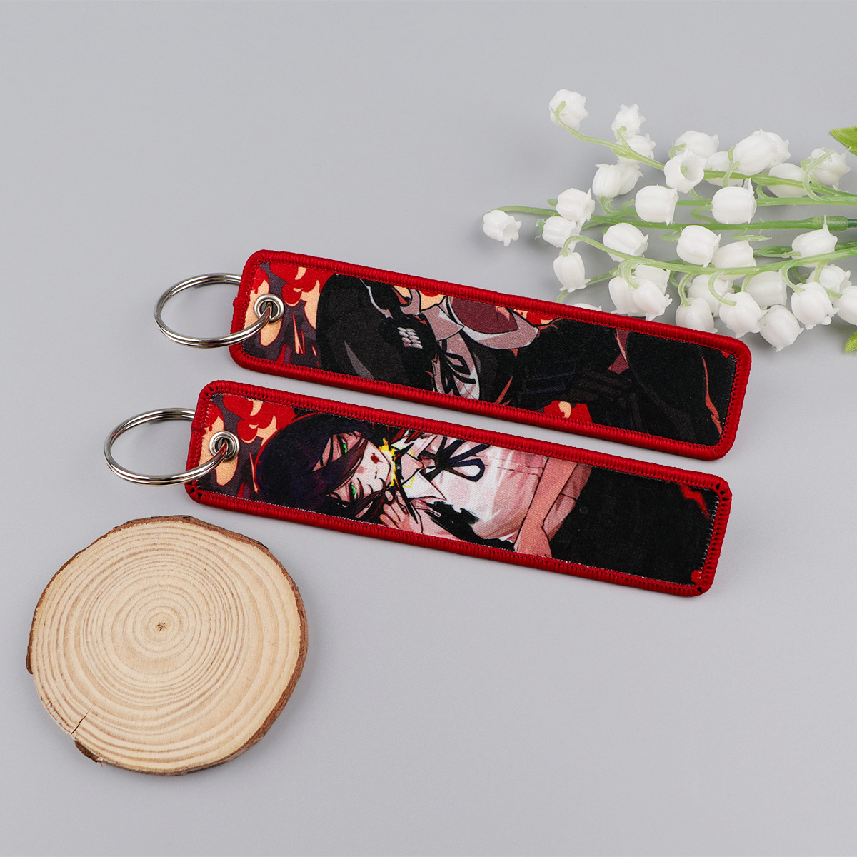 Anime Girls Embroidery Key Fob - Anime Cosplay Face ulasan dan harga