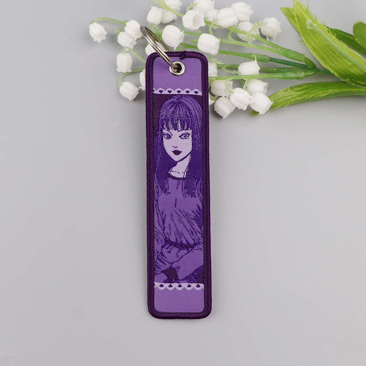 Anime Girls Embroidery Key Fob - Anime Cosplay Face ulasan dan harga