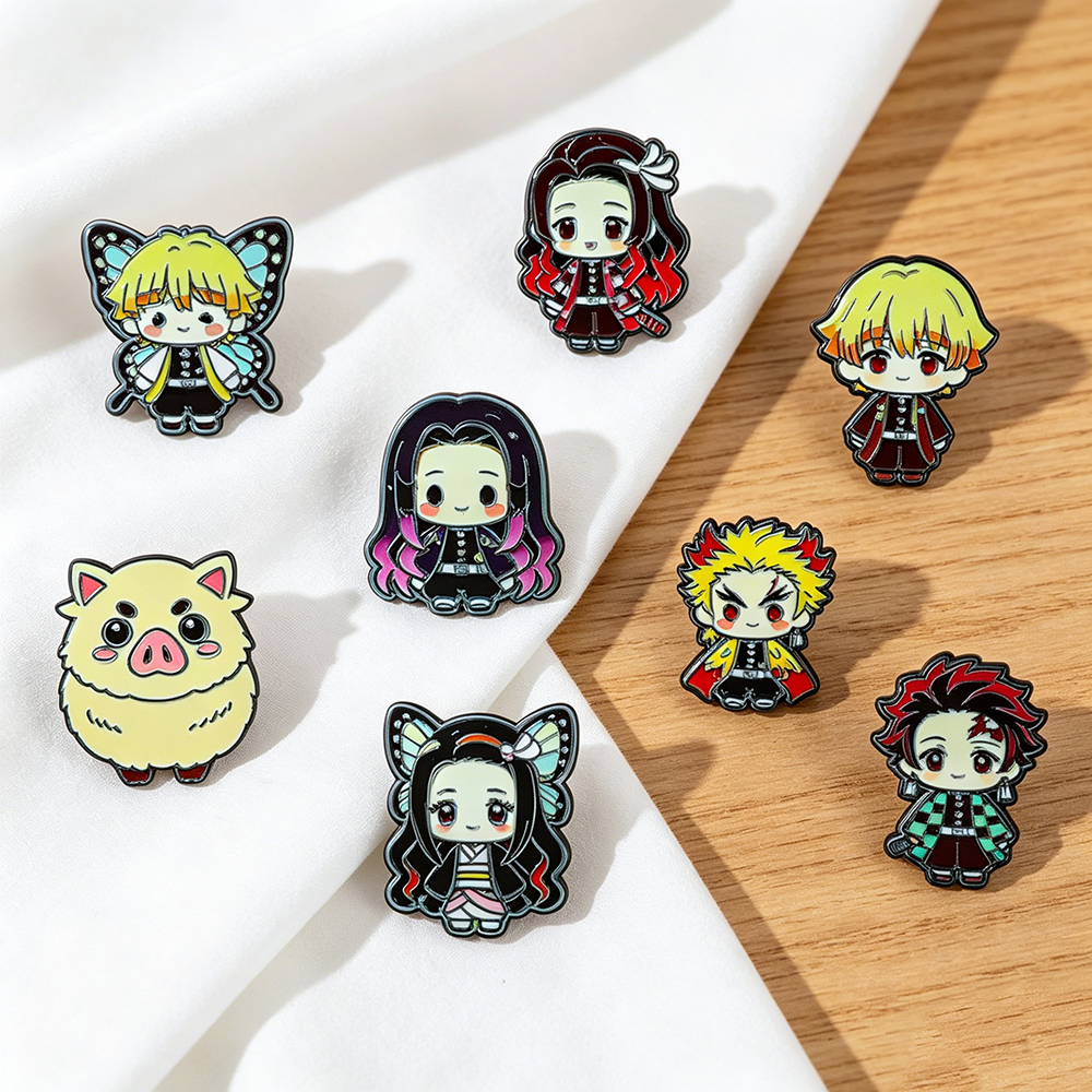 8pcs Demon Slayer Anime Lapel  - Cosplay Anime Tsunade ulasan dan harga