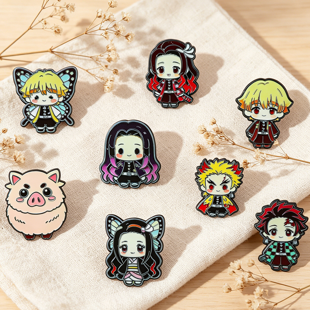 8pcs Demon Slayer Anime Lapel  - Cosplay Anime Tsunade ulasan dan harga