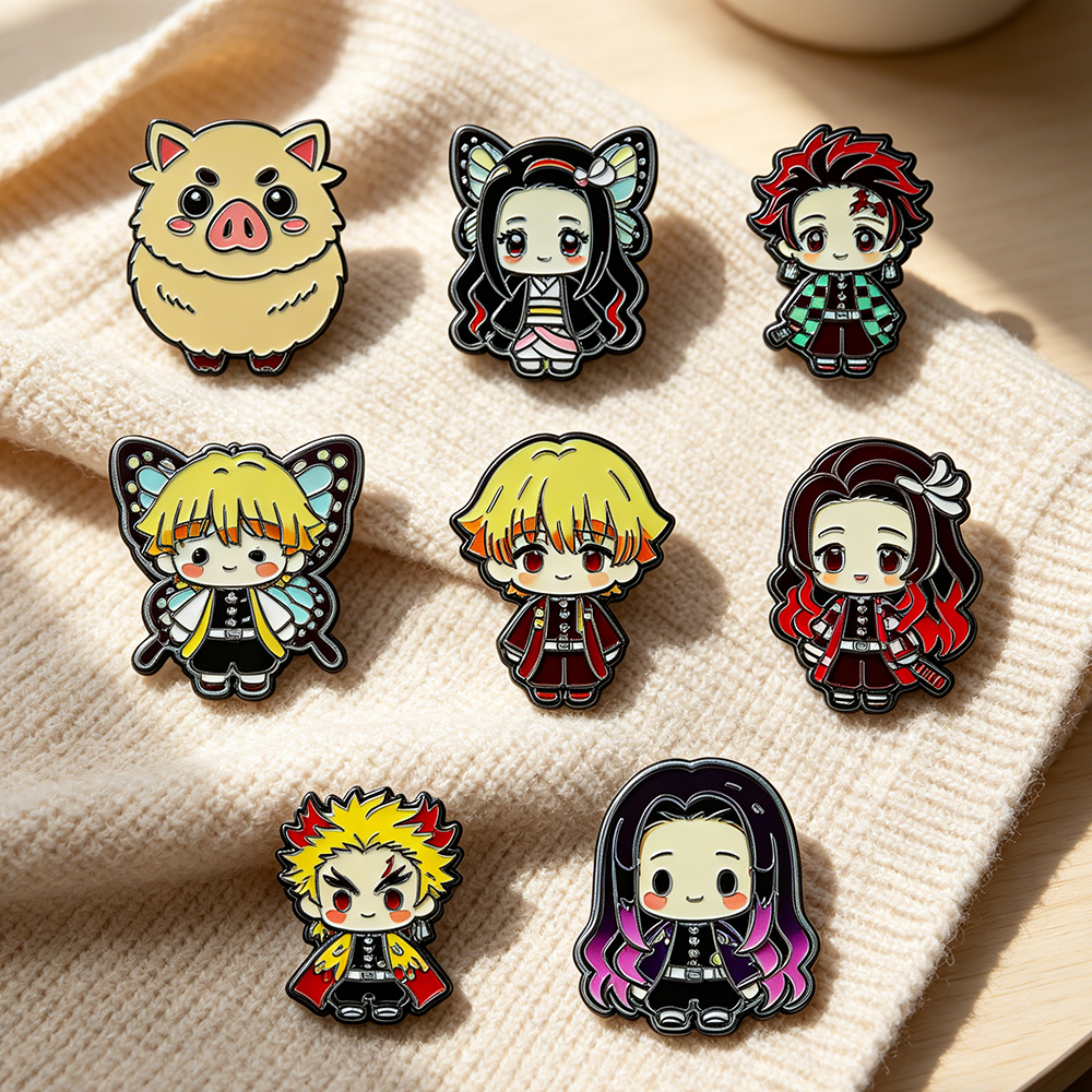 8pcs Demon Slayer Anime Lapel  - Cosplay Anime Tsunade ulasan dan harga