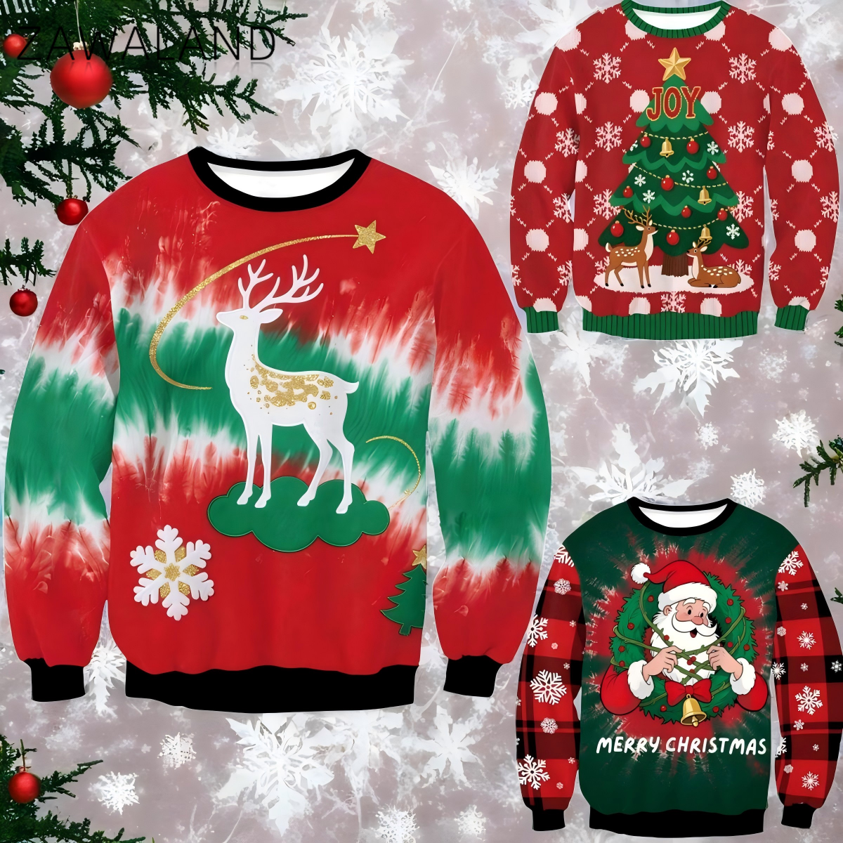 Ugly Christmas Sweatshirt for  - Anime Cosplay For Couples ulasan dan harga