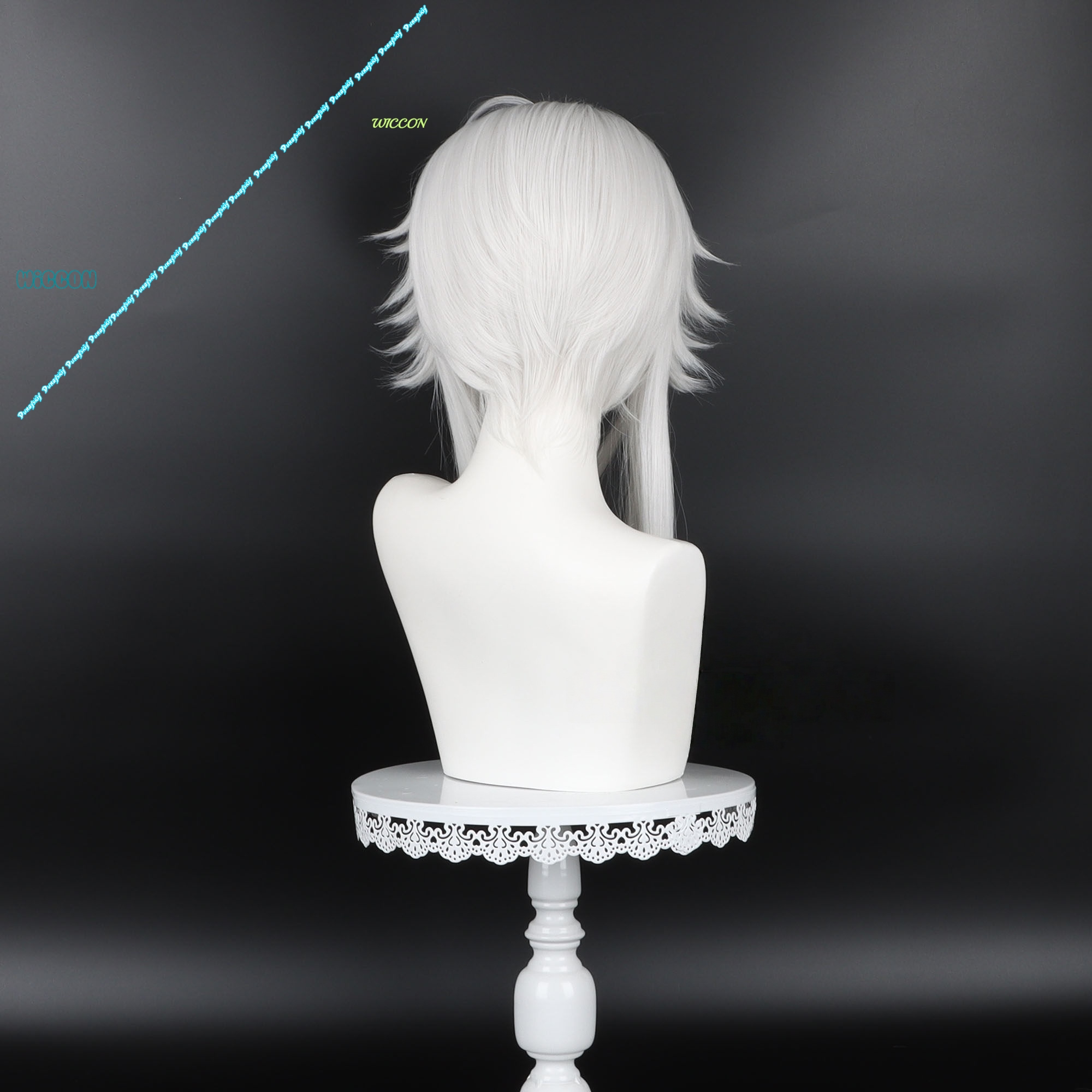 Men's Pierrot Jester Harlequin - Cosplay Anime White Hair ulasan dan harga
