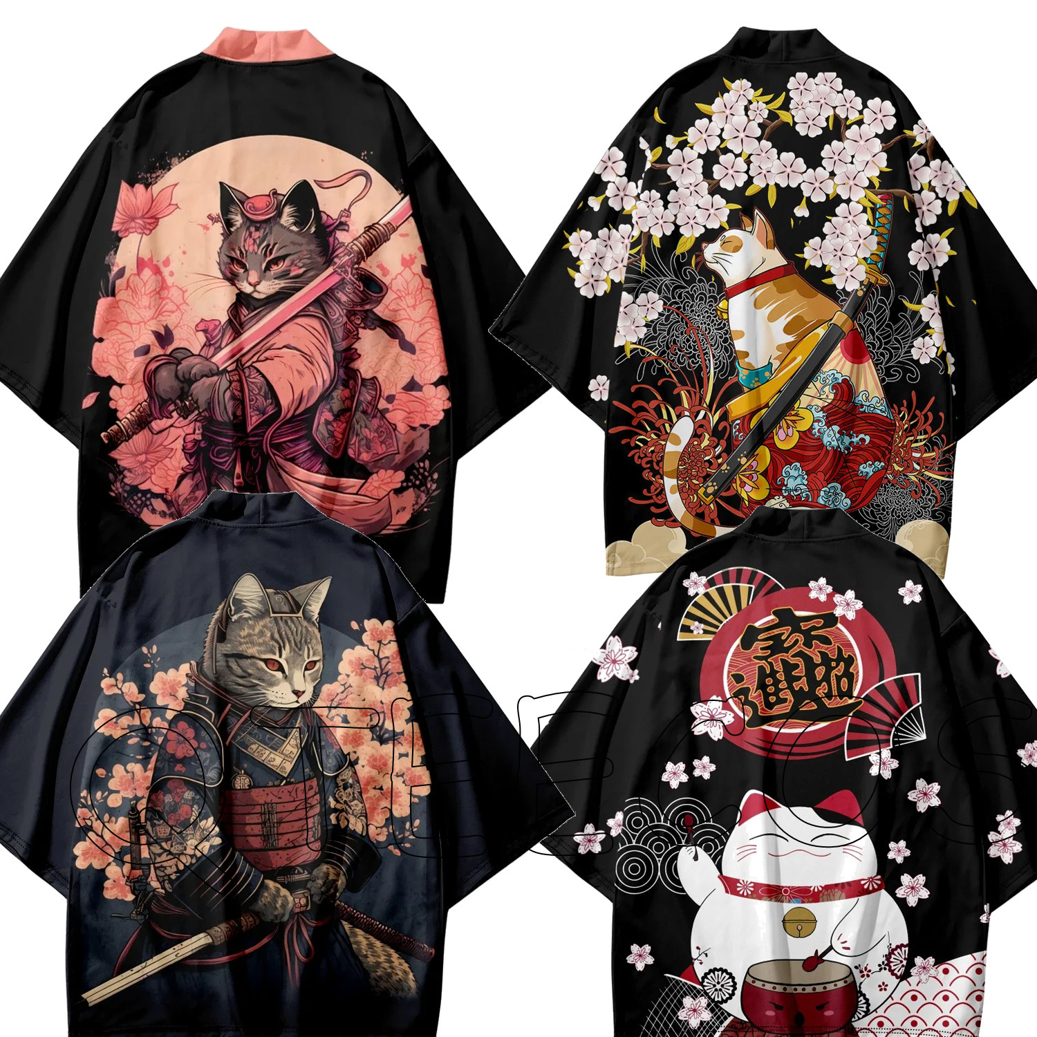 Japanese Cat Print Cosplay Hao - Asian Cosplay Anime ulasan dan harga