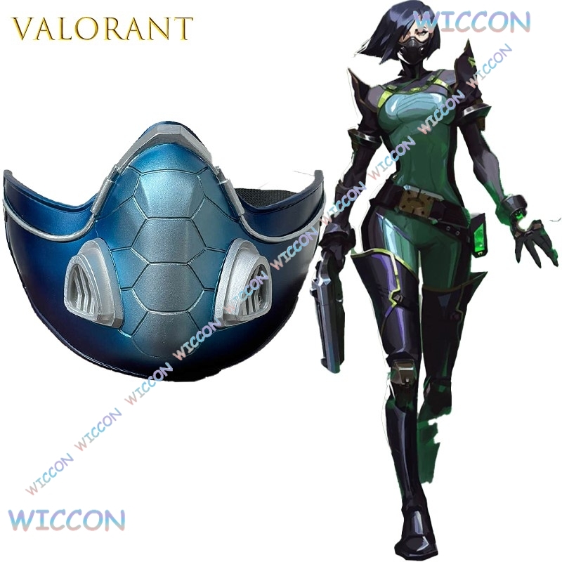 Valorant Viper Snake Mask Wig  - Anime Cosplay Face ulasan dan harga