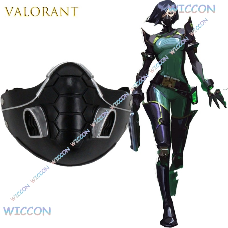 Valorant Viper Snake Mask Wig  - Anime Cosplay Face ulasan dan harga