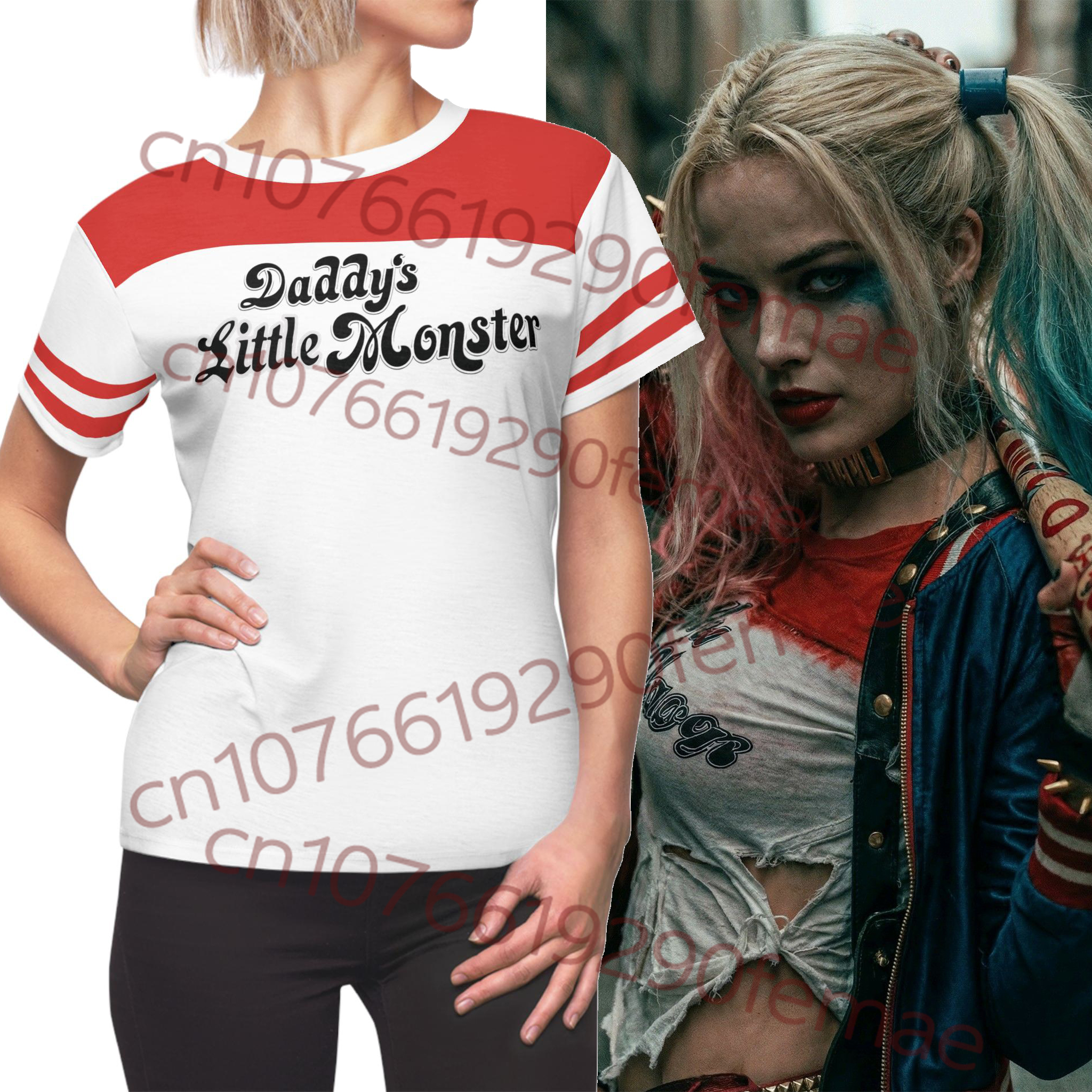 New Kids Short Sleeve: Suicide - Anime Harley Quinn Cosplay ulasan dan harga