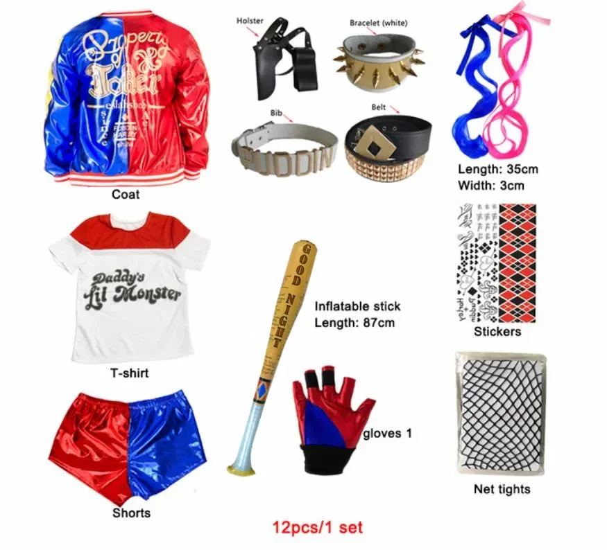 Halloween  2025  Harley Costum - Anime Harley Quinn Cosplay ulasan dan harga