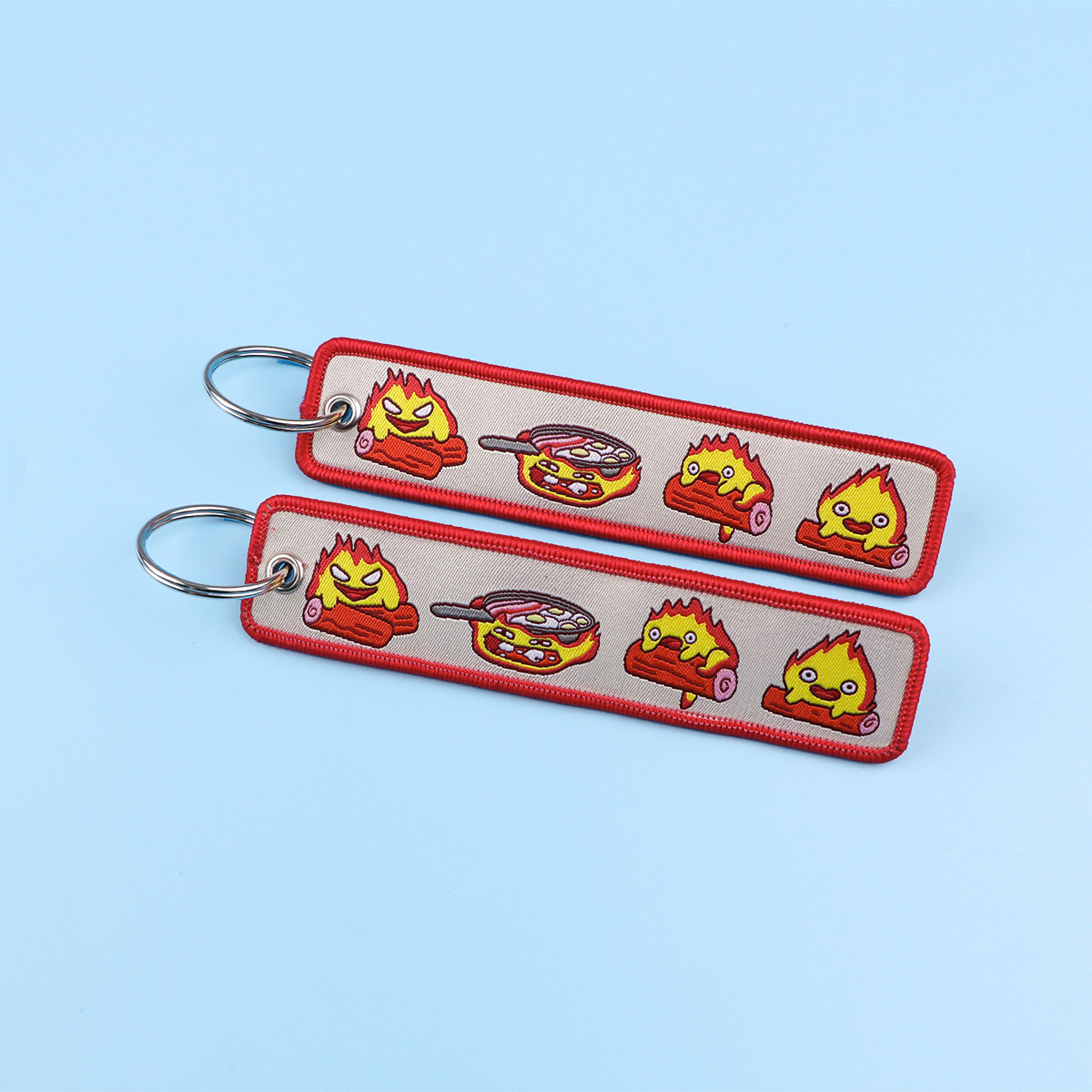 Anime Fire Embroidery Key Fobs - Anime Cosplay Face ulasan dan harga