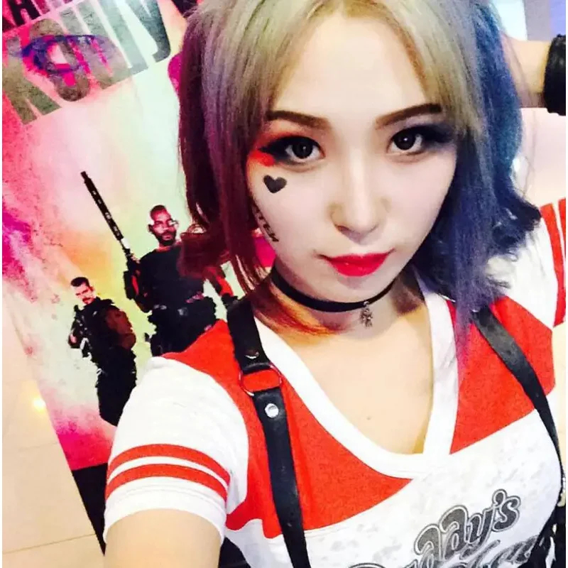 ☆SunlCos Anime Harley Tops Sho - Anime Harley Quinn Cosplay ulasan dan harga