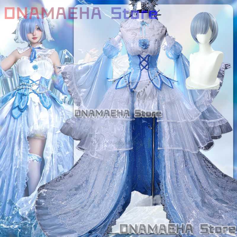 {ONAMAEHA}Ramu Gorgeous Unifor - Re Zero Rem Wig ulasan dan harga