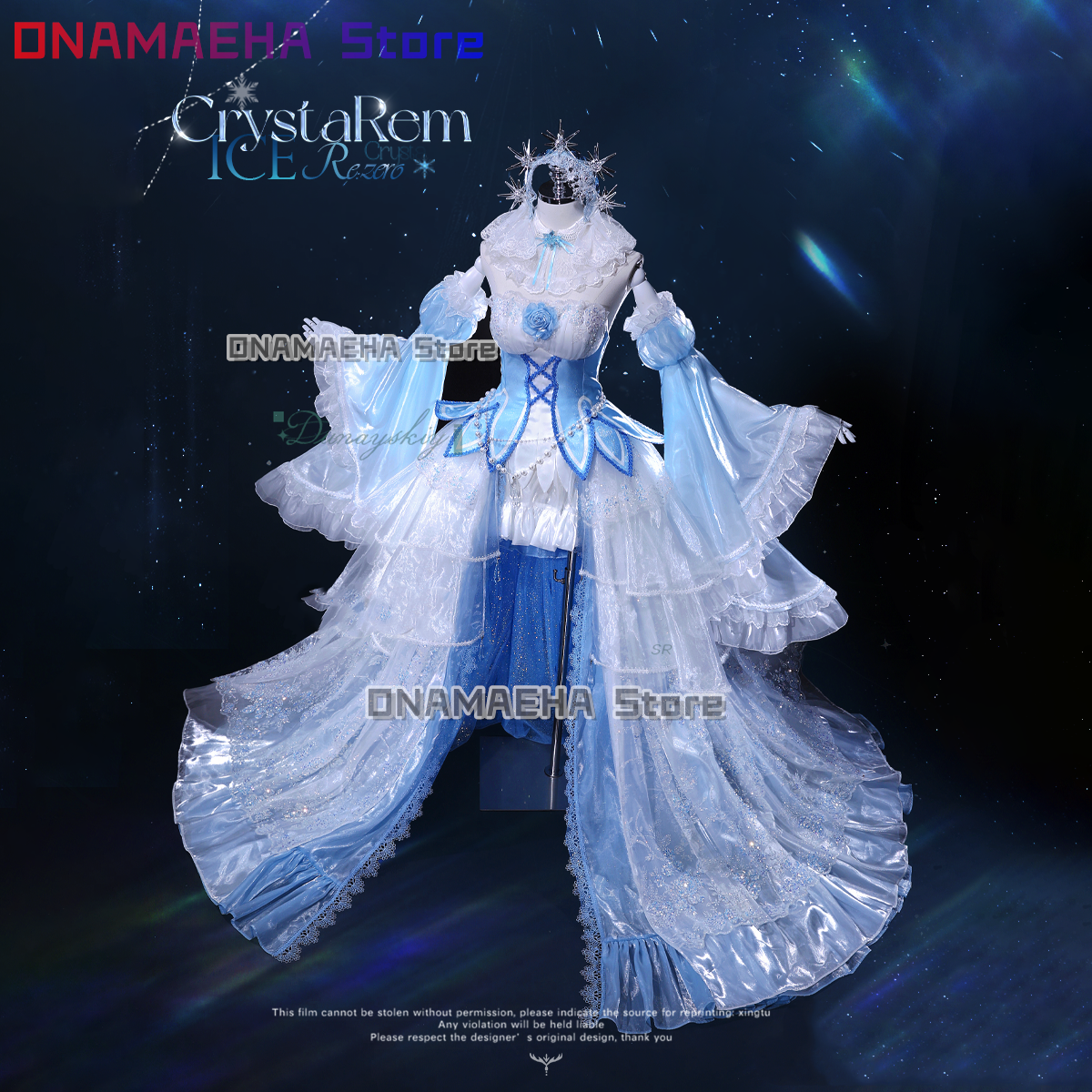 {ONAMAEHA}Ramu Gorgeous Unifor - Re Zero Rem Wig ulasan dan harga