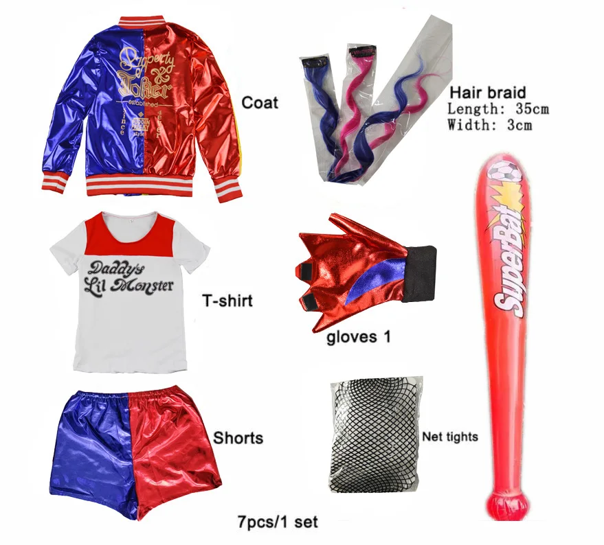Harley Costumes Cosplay Suicid - Anime Harley Quinn Cosplay ulasan dan harga