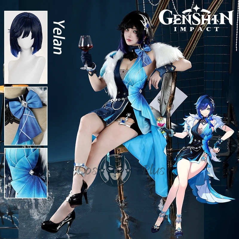 Genshin Impact Yelan Cosplay C - Anime Cosplay Girl Costume ulasan dan harga