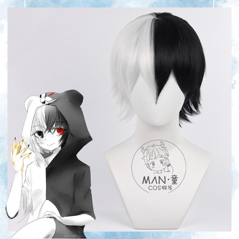 Danganronpa Monokuma Cosplay W - Cosplay Anime White Hair ulasan dan harga