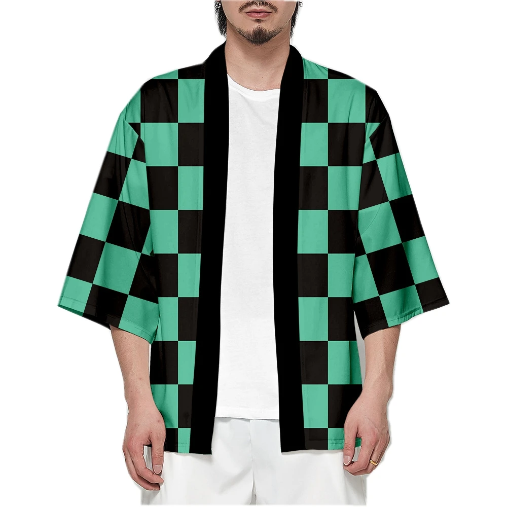 Men Japanese Anime Samurai Tan - Demon Slayer Haori ulasan dan harga