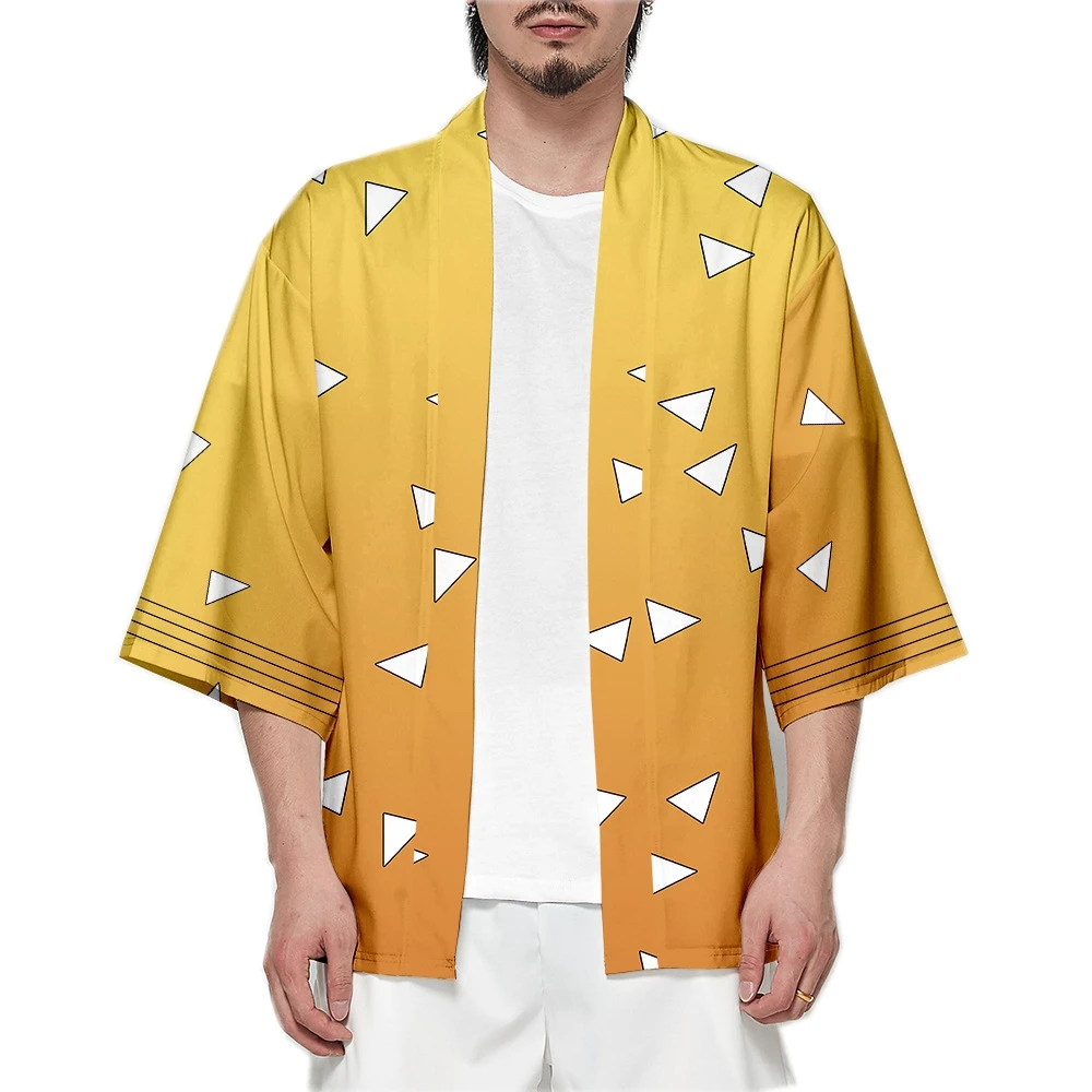 Men Japanese Anime Samurai Tan - Demon Slayer Haori ulasan dan harga