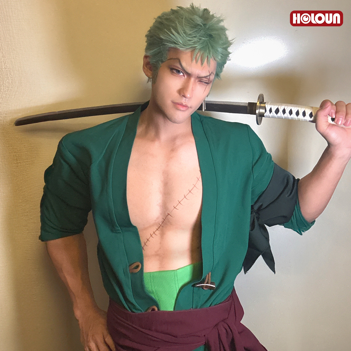 HOLOUN ONE Anime Roronoa Zoro  - Demon Slayer Haori ulasan dan harga