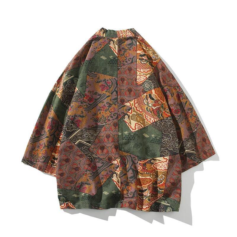 Ethnic Style Print Yukata Men  - Asian Cosplay Anime ulasan dan harga